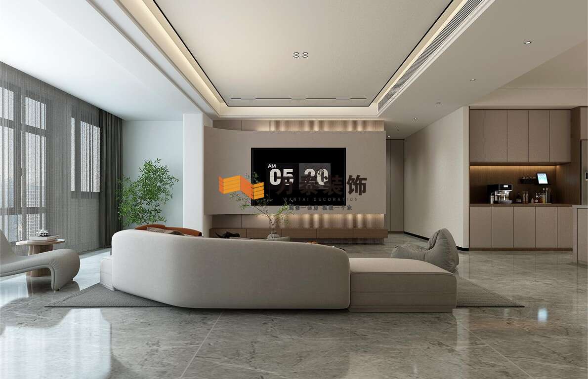 歷城區(qū)雲(yún)峰源著189m2四室兩廳現(xiàn)代風(fēng)格裝修案例