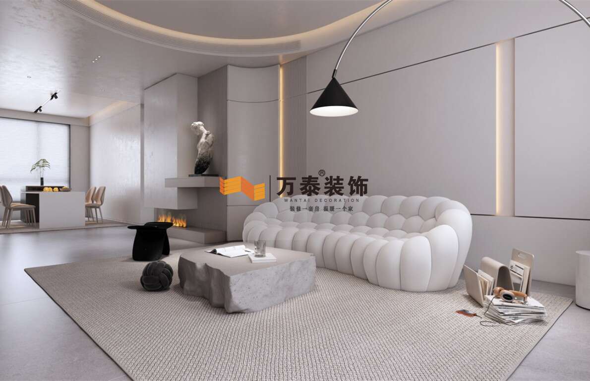 歷下區(qū)綠城蘭園128㎡現(xiàn)代簡(jiǎn)約裝修案例