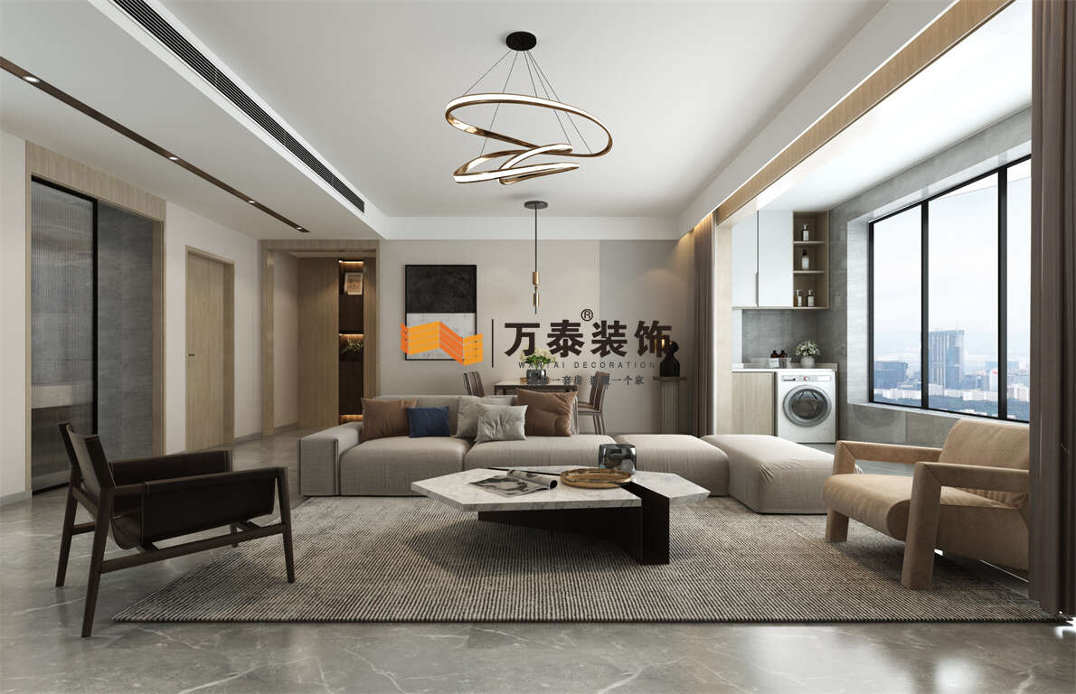 市中區(qū)藍(lán)石緣溪堂146㎡現(xiàn)代輕奢風(fēng)格裝修案例